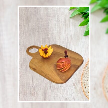 Premium Wooden Chopping Board for Women – Multipurpose Cutting & Serving Board with Handle