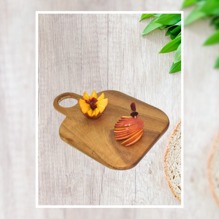Premium Wooden Chopping Board for Women – Multipurpose Cutting & Serving Board with Handle